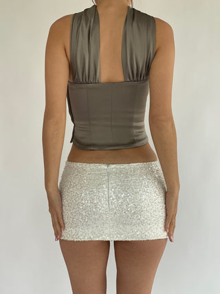 Cherie XS Sample Mini Skirt - Sequined