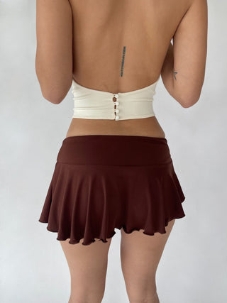 Cherie XS Sample Missy Mini Skirt - Brown