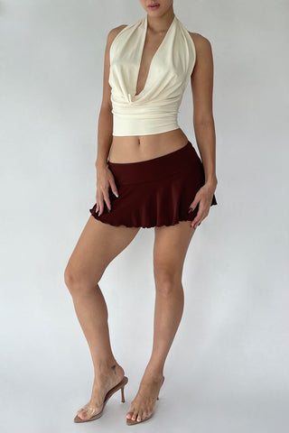 Cherie XS Sample Missy Mini Skirt - Brown