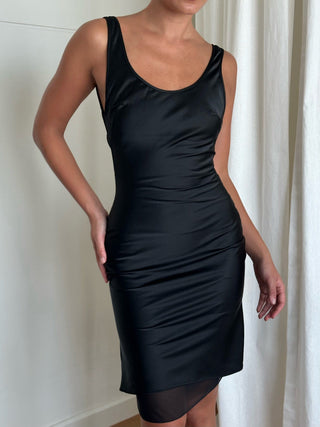 Cherie XS Sample Olivia U midi dress - black