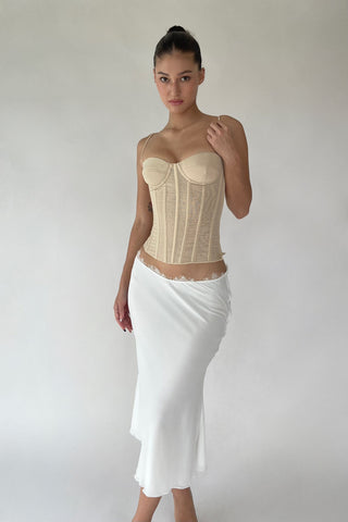 Cherie XS Sample Prisca Midi Skirt - White