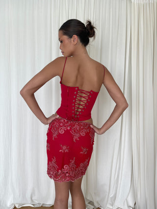 Cherie XS Sample Skirt - Red