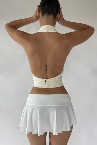 Cherie XS Sample Stella Halter Top - Ivory