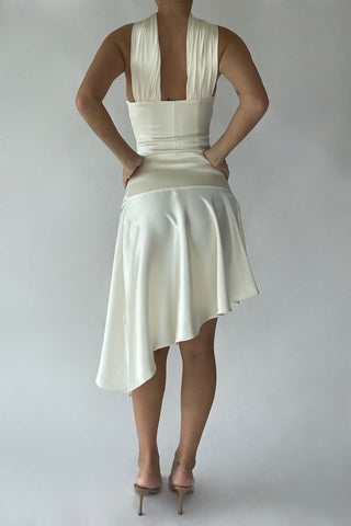 Cherie XS Sample Tube Halter Top - Ivory