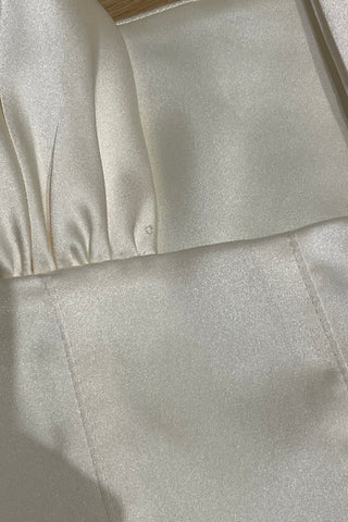 Cherie XS Sample Tube Halter Top - Ivory