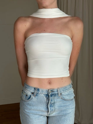 Cherie XS Sample Tube Halter Top - White