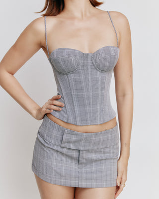 mixedgals 90's Mini Skirt - Scotch Grey