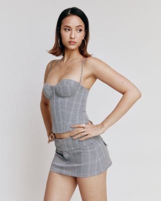 mixedgals 90's Mini Skirt - Scotch Grey