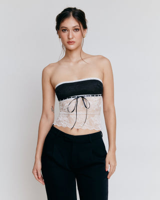 mixedgals Alva Top - Black/White