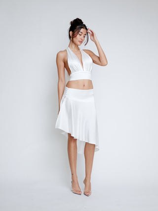 mixedgals Diana Midi Skirt - White