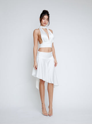 mixedgals Diana Midi Skirt - White