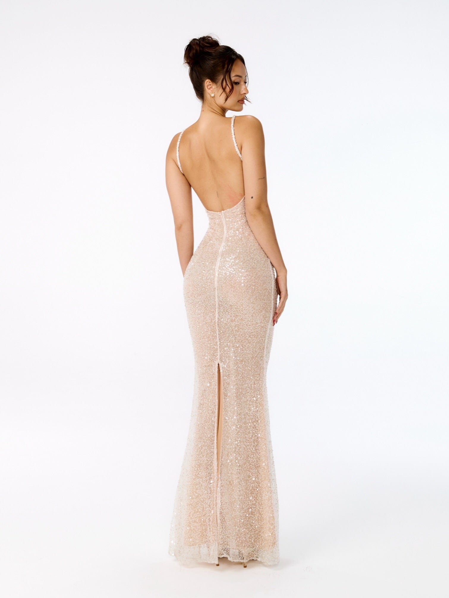gabrielle dress - dusty pink reviews The ultimate wedding guest dress Gabriella in fuchsia from @runawaythelabel glossy satin, draped back, and made to turn heads
