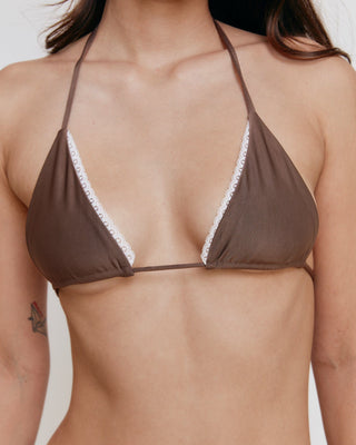 mixedgals Isabel Brown Triangle Bikini Top