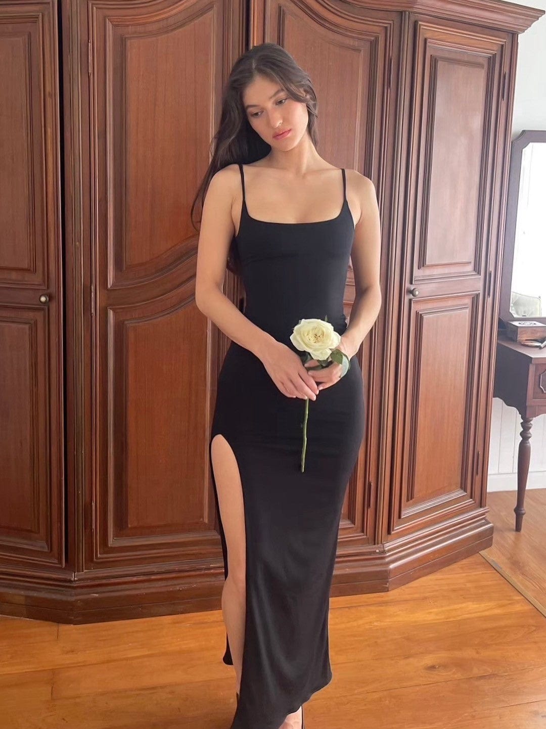 isadora long dress Isadora Dress in Navy & Black S