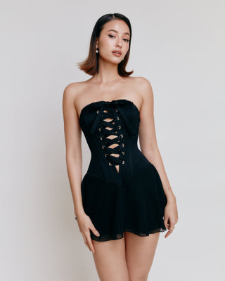 mixedgals Livia Corset Dress - Black