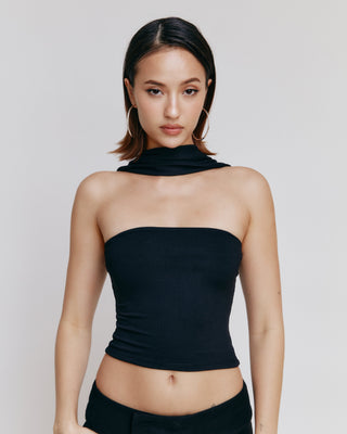 mixedgals Tube Halter Top - Black