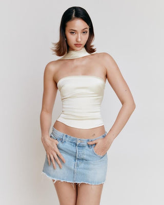 mixedgals Tube Halter Top - Ivory