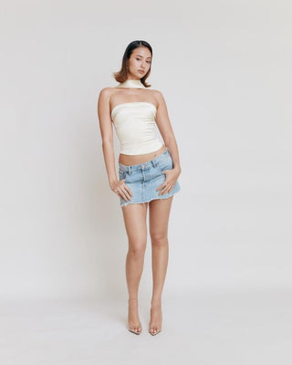 mixedgals Tube Halter Top - Ivory