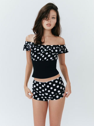 Set Studio Alda Shorts - Polka Dot Black