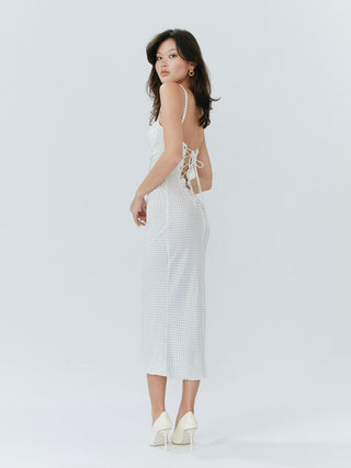 Set Studio M Blossom Midi Dress - Polka Dot White