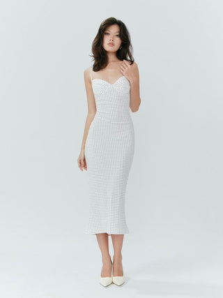 Set Studio M Blossom Midi Dress - Polka Dot White