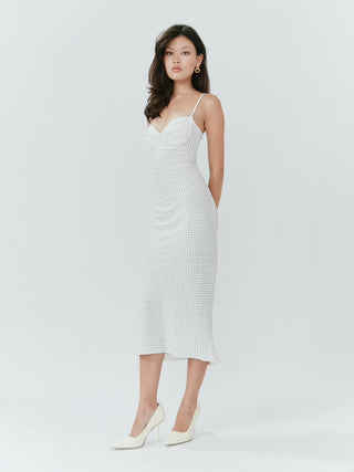 Set Studio M Blossom Midi Dress - Polka Dot White