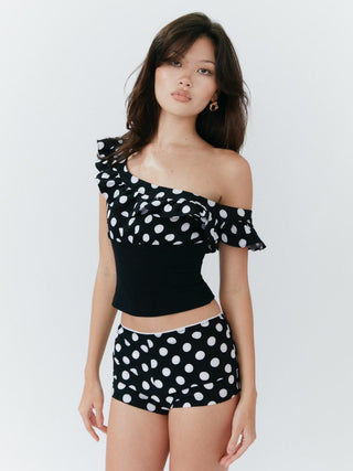 Set Studio M Esmeralda Top - Polka Dot Black