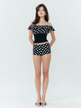 Set Studio M Esmeralda Top - Polka Dot Black