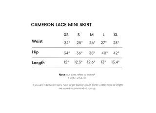 Cameron Lace Mini Skirt - Black