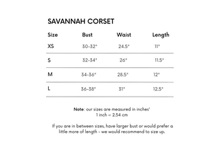 Savannah Corset - Black
