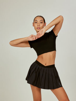 mixedgals Kennedy Tennis Skirt Black - Set Studio