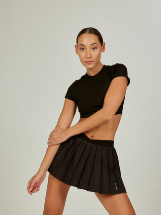 mixedgals Kennedy Tennis Skirt Black - Set Studio