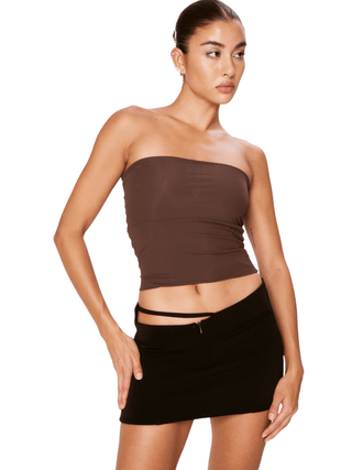 mixedgals Lexi Tube Top - Brown