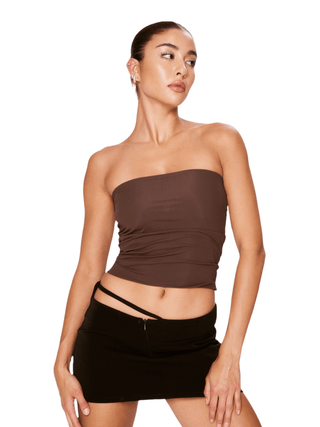 mixedgals Lexi Tube Top - Brown